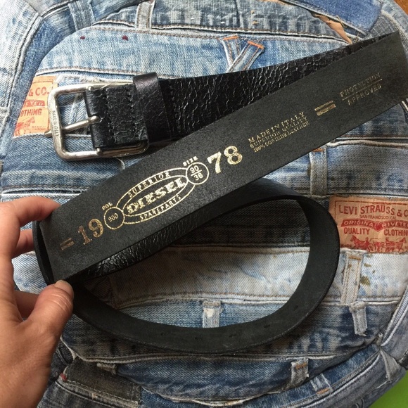 Diesel black leather belt Made in Italy Org$.175 Women main image 4